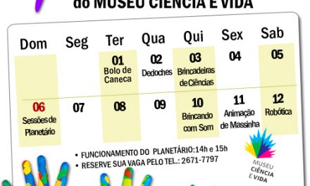 Oficinas animam as férias no Museu Ciência e Vida