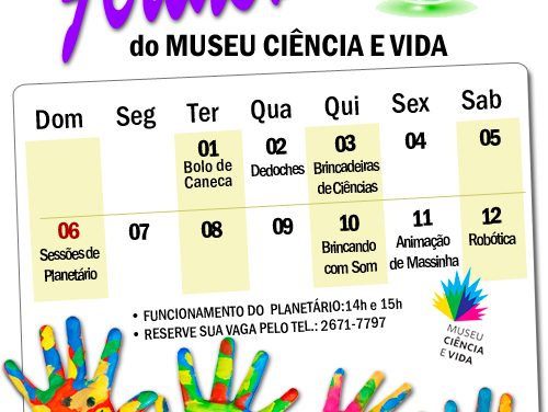 Oficinas animam as férias no Museu Ciência e Vida