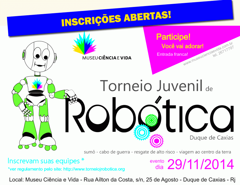 Vem aí o Torneio Juvenil de Robótica!