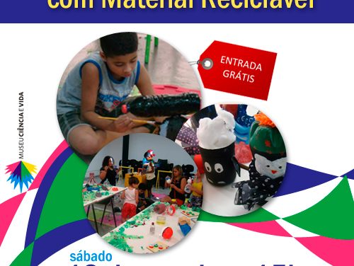 Oficina de brinquedos com material reciclável