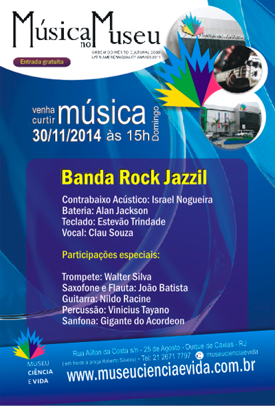 Rock Jazzil mostra mistura de ritmos no Música no Museu