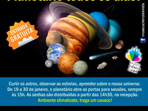 Planetário todos os dias!