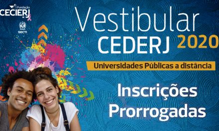 Fundação Cecierj prorroga as inscrições pro Vestibular Cederj 2020.1