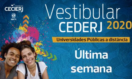 Últimos dias de inscrições para o Vestibular Cederj 2020.1
