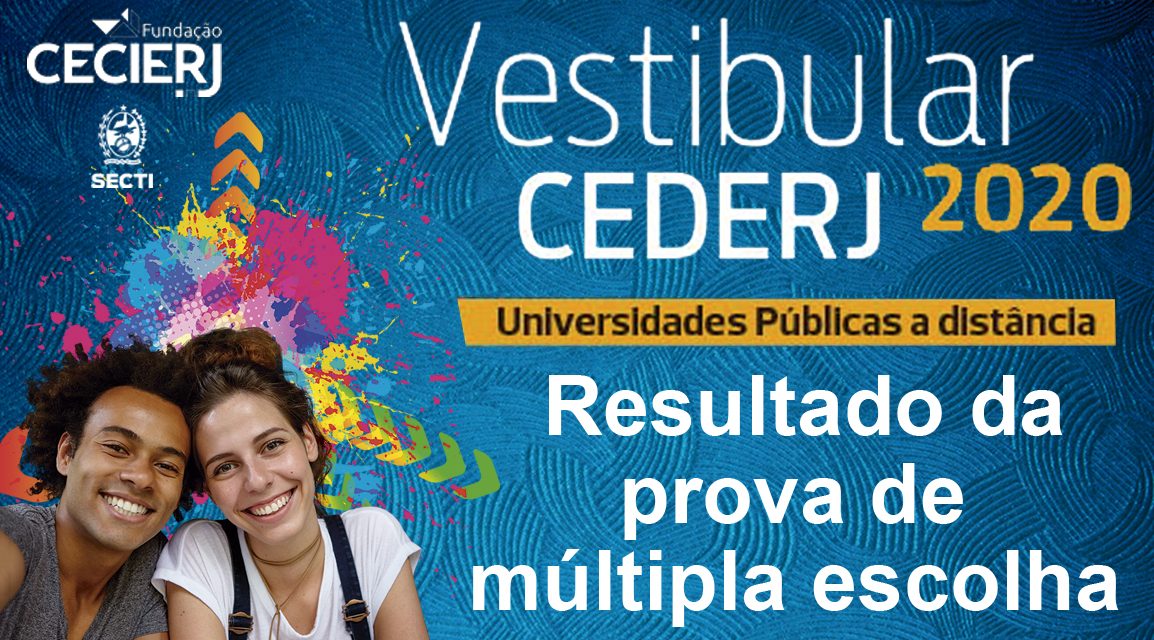 Resultado da prova de Múltipla Escolha do Vestibular Cederj