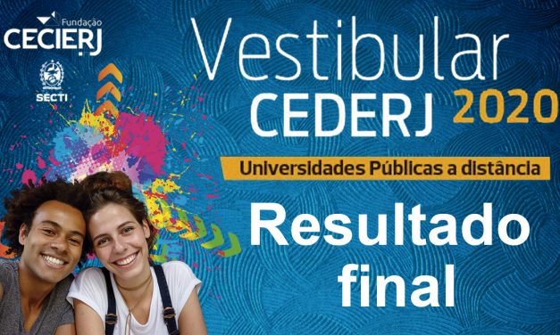 Veja o Resultado Final do Vestibular Cederj 2020.1