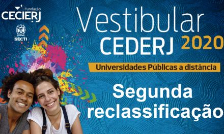 Veja a lista da segunda reclassificação do Vestibular Cederj 2020.1