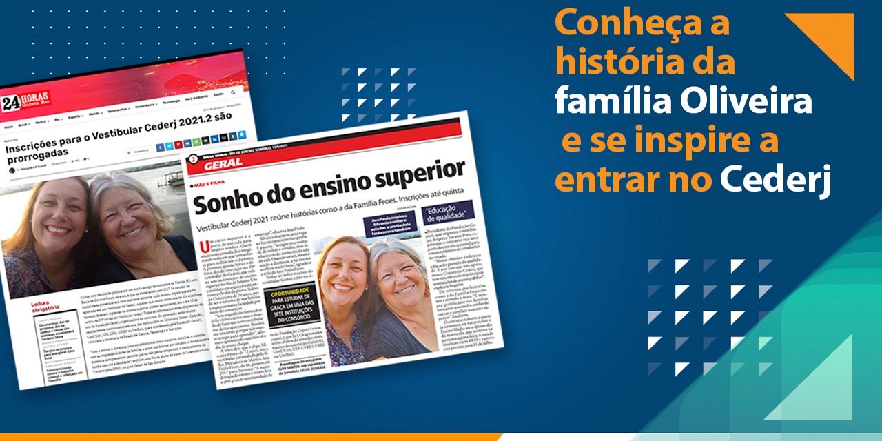 Oportunidade de se graduar pelo Cederj atrai estudantes da mesma família