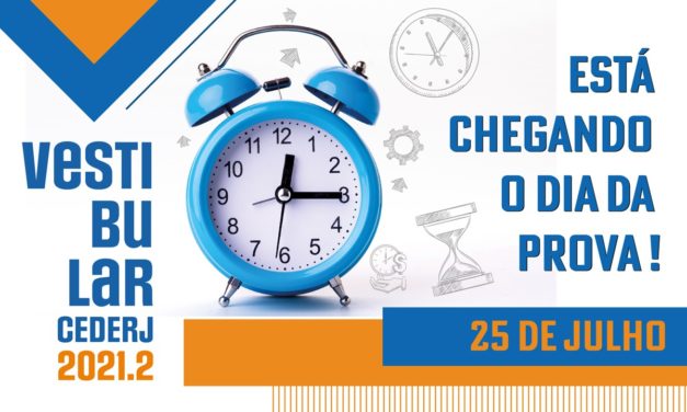Vestibular Cederj 2021.2 acontece neste domingo