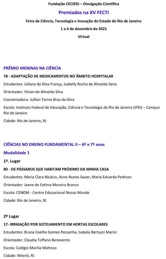 Alunos Premiados PDF, PDF