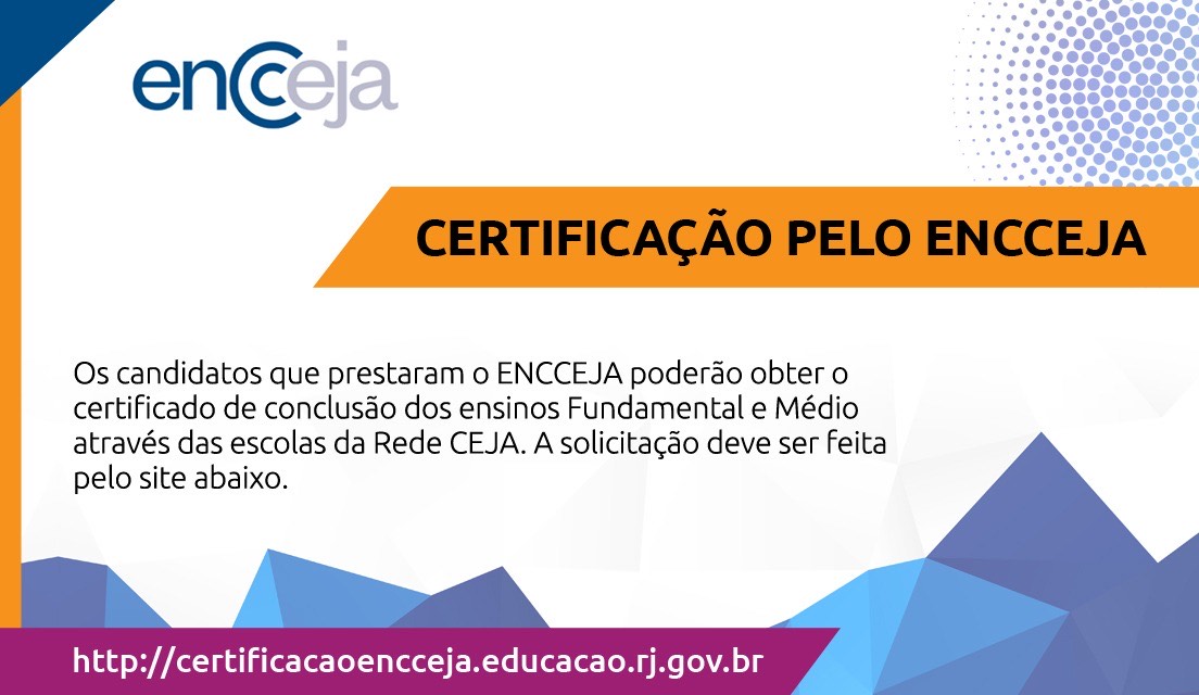 Escolas da Rede CEJA  passam a emitir certificação de candidatos do ENCCEJA