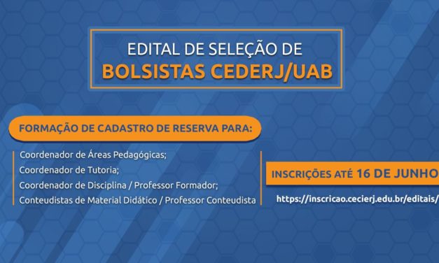 Fundação Cecierj está com edital aberto para seleção de bolsistas