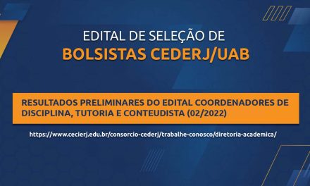 Divulgado resultado preliminar do edital 02/2022