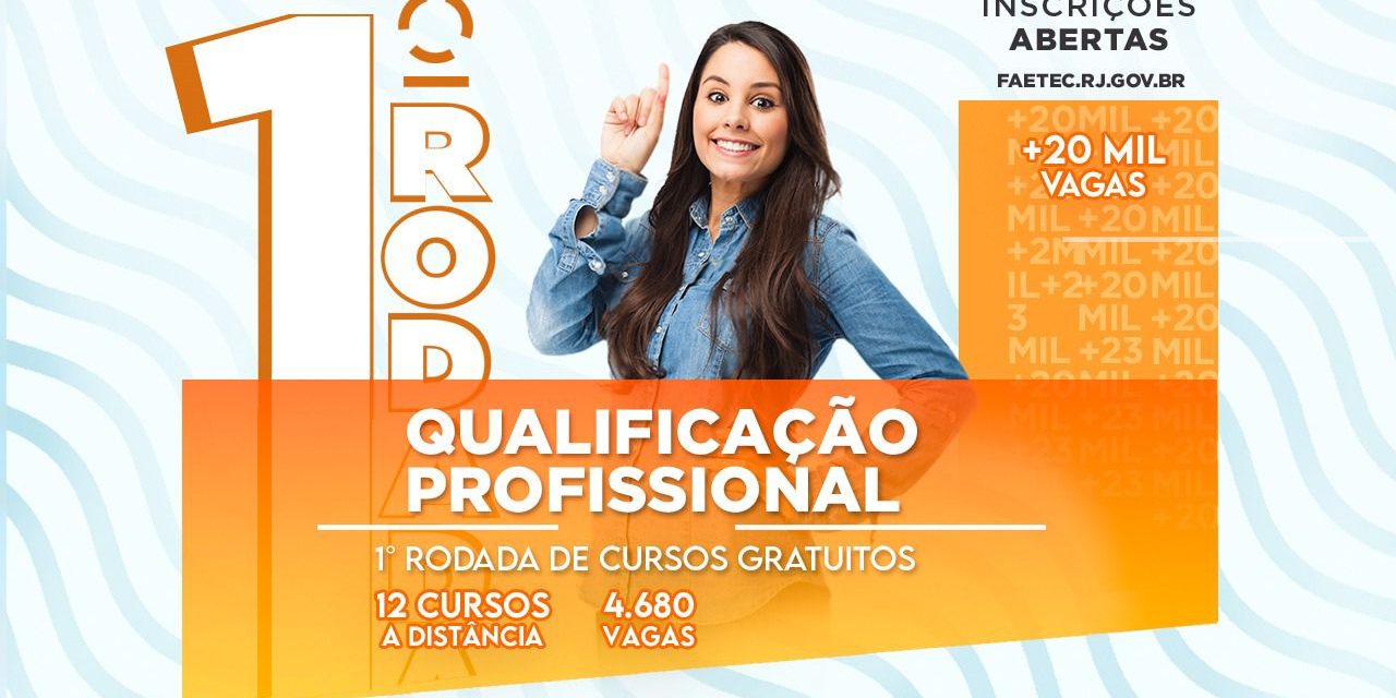 12 cursos de qualificação profissional da FAETEC ofertados na modalidade a distância em parceria com a Cecierj