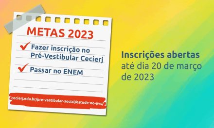 Inscrições abertas para o Pré-Vestibular Cecierj, que completa 20 anos em 2023