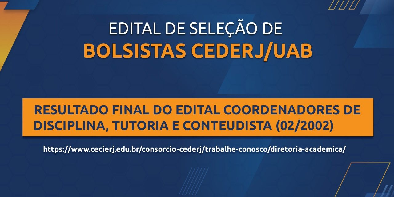 Confira o resultado final do edital 02/2022