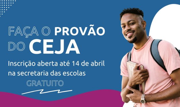 Alunos da Rede CEJA já podem se inscrever no Exame Estadual de Certificação