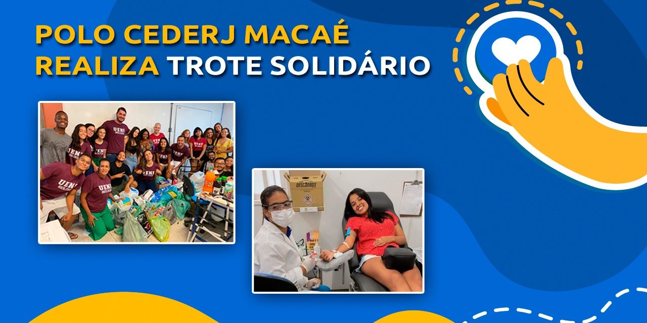 CEDERJ realiza trote solidário e arrecada mais de 100 quilos de alimentos