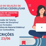 EDITAL ABERTO DE COORDENADORES DE DISCIPLINA, TUTORIA E CONTEUDISTAS (01/2023)