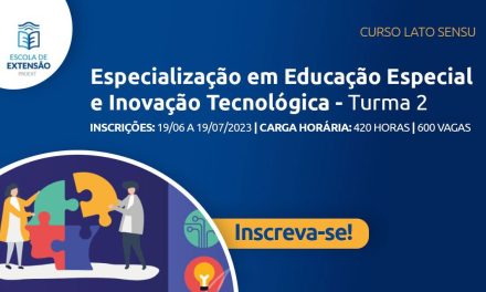 Inscrições para a Especialização em Educação Especial e Inovação Tecnológica começam nesta segunda (19)