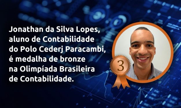Aluno do Cederj conquista o 3º lugar na Olimpíada Brasileira de Ciências Contábeis