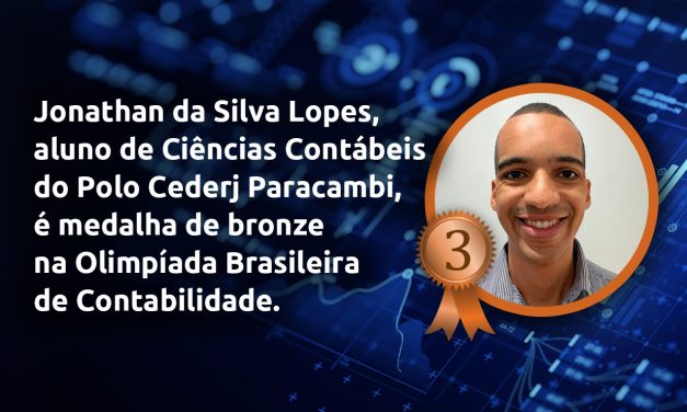 Aluno do Cederj conquista o 3º lugar na Olimpíada Brasileira de Ciências Contábeis