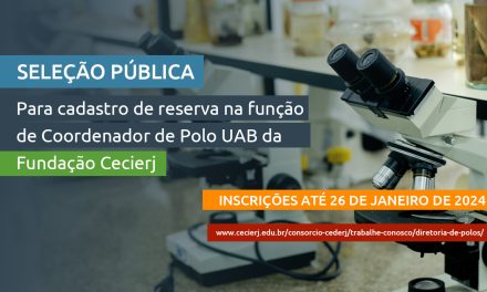 Lançado edital para coordenador de Polo Cederj/UAB da Fundação Cecierj