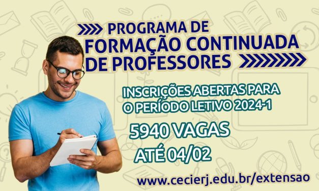 Programa de Formação Continuada de Professores da Fundação Cecierj tem 5.940 vagas abertas