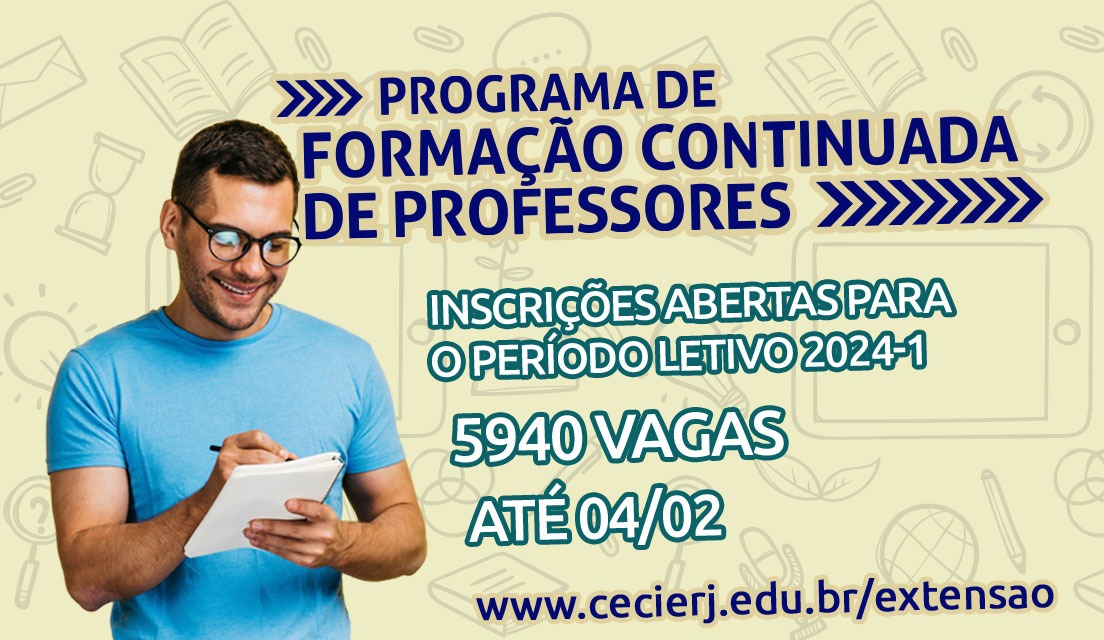 Programa de Formação Continuada de Professores da Fundação Cecierj tem 5.940 vagas abertas