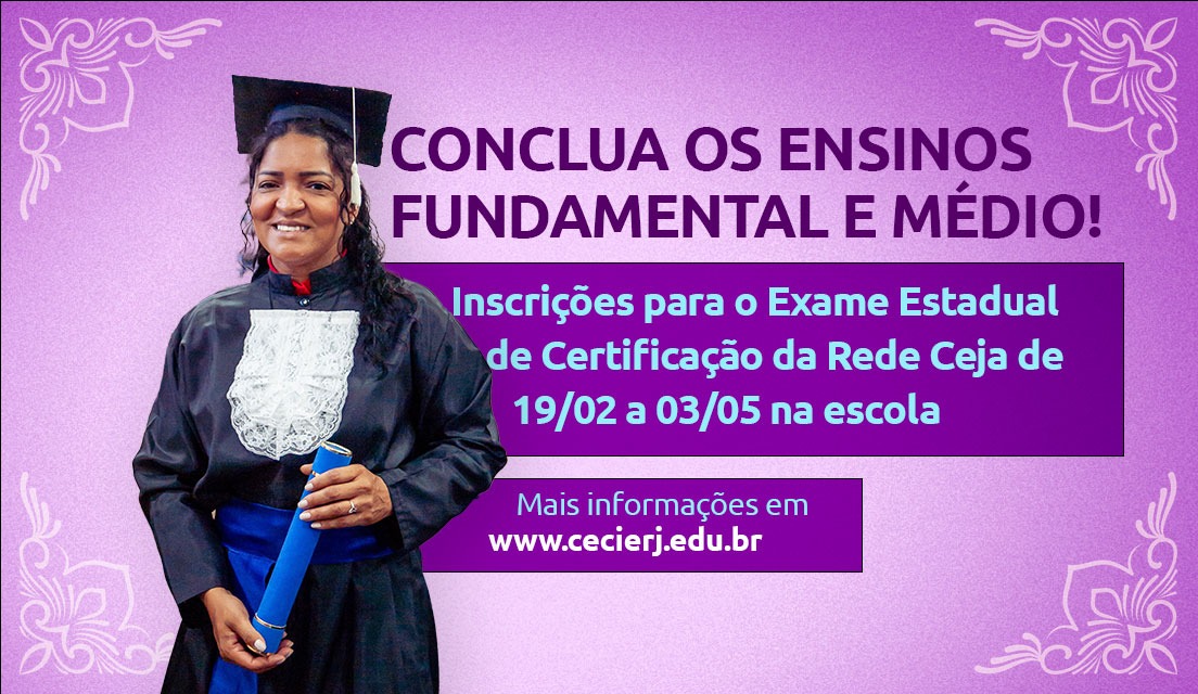 Estudantes já podem se inscrever no Provão do Ceja para concluir os ensinos fundamental e médio