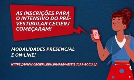 Pré-Vestibular Cecierj está com inscrições abertas para o curso Intensivo 2024