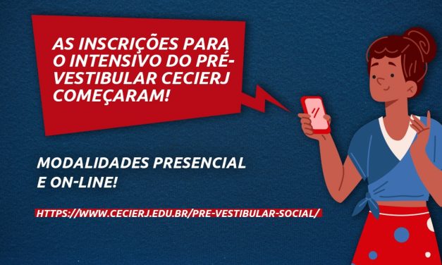 Pré-Vestibular Cecierj está com inscrições abertas para o curso Intensivo 2024