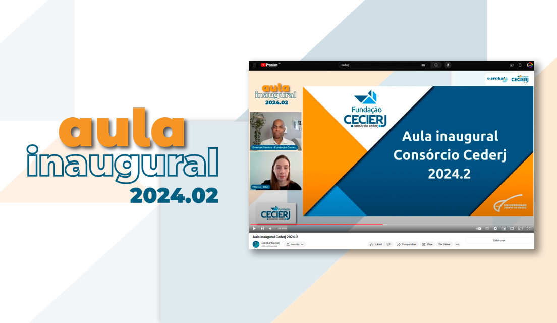 Aula inaugural do Consórcio Cederj 2024.2 aconteceu neste sábado (27)
