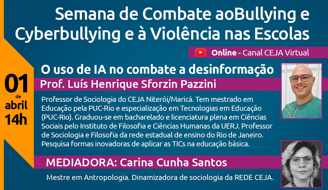Rede CEJA promove debate sobre Inteligência Artificial e combate a desinformação nesta terça-feira (01/04)