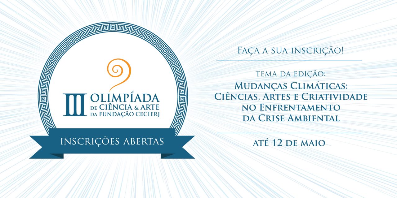 Governo do Estado abre inscrições para a 3º edição da Olimpíada Ciência & Arte