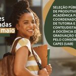 Inscrições prorrogadas para seleção de coordenadores de área pedagógica, disciplina e laboratórios e tutorias, conteudistas, apoio acadêmico e institucional