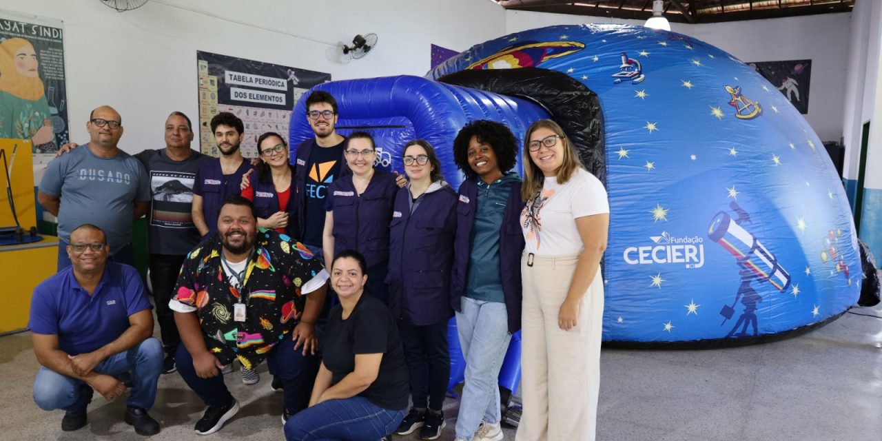 Planetário digital da Caravana da Ciência estreia para alunos de escolas públicas e particulares de Paracambi
