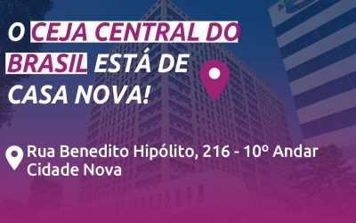 CEJA Central do Brasil tem novo endereço: Rua Benedito Hipólito, 216, Cidade Nova