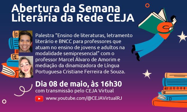 Semana Literária da Rede CEJA tem palestra de abertura com professor Marcel Álvaro de Amorim