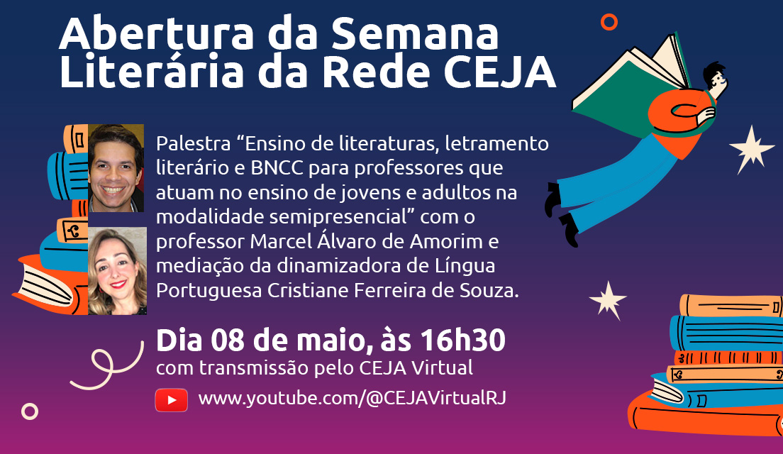 Semana Literária da Rede CEJA tem palestra de abertura com professor Marcel Álvaro de Amorim