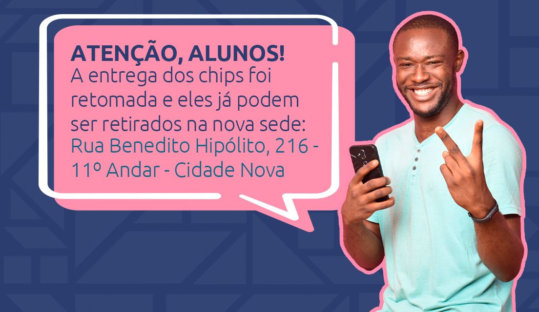 ENTREGA DOS CHIPS DE TELEFONIA MÓVEL JÁ ESTÁ SENDO FEITA NA NOVA SEDE DA FUNDAÇÃO CECIERJ