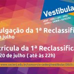 Saiu a lista da 1ª reclassificação do Vestibular Cederj 2025.2; matrículas abertas até 20/07