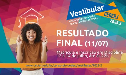 Matrícula do Vestibular Cederj 2025.2 começa neste sábado (12/07)