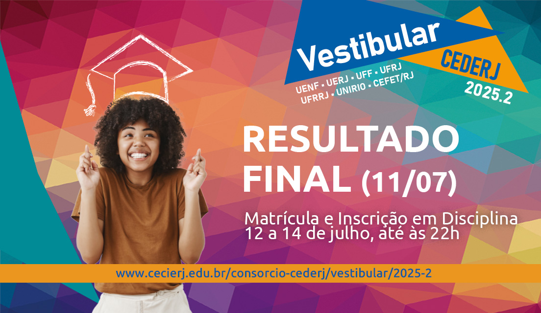 Matrícula do Vestibular Cederj 2025.2 começa neste sábado (12/07)