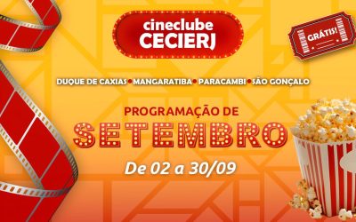 Cineclube CECIERJ em setembro: programação gratuita com filmes para todos os públicos