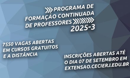 Fundação Cecierj abre mais de sete mil vagas para cursos a distância de formação de professores