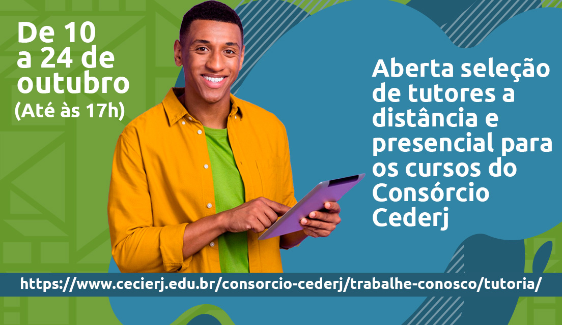 Fundação Cecierj abre novas vagas para tutores a distância e presencial do Consórcio Cederj