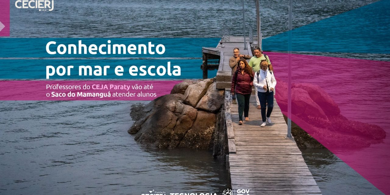 Professores da Rede CEJA vão de barco até o Saco do Mamanguá, em Paraty, e estão transformando a realidade da comunidade caiçara