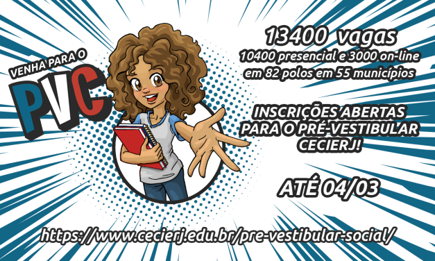 Pré-Vestibular Cecierj abre mais de 13 mil vagas para o curso extensivo 2026