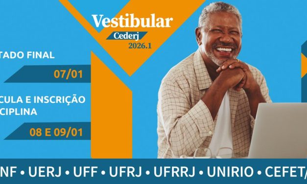 Matrícula do Vestibular Cederj 2026.1 começa nesta quinta-feira (08/01)